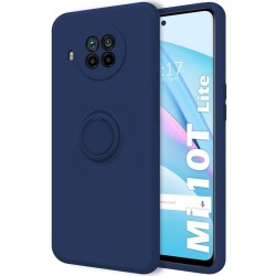 Funda Silicona Líquida Ultra Suave con Anillo para Xiaomi Mi 10T Lite color Azul