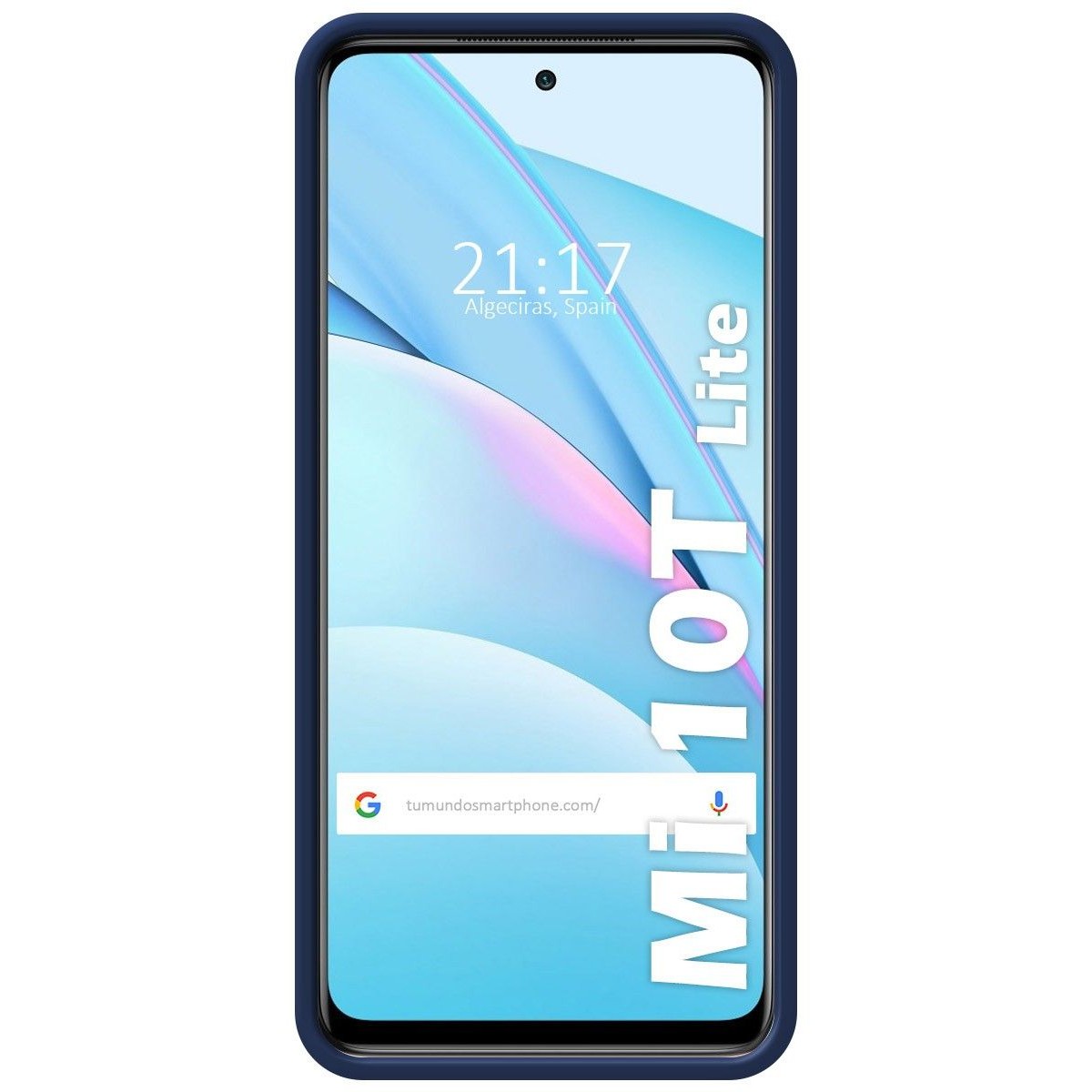 Funda Silicona Líquida Ultra Suave con Anillo para Xiaomi Mi 10T Lite color Azul