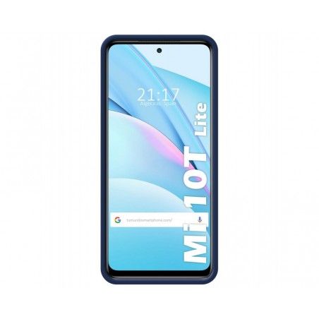 Funda Silicona Líquida Ultra Suave con Anillo para Xiaomi Mi 10T Lite color Azul