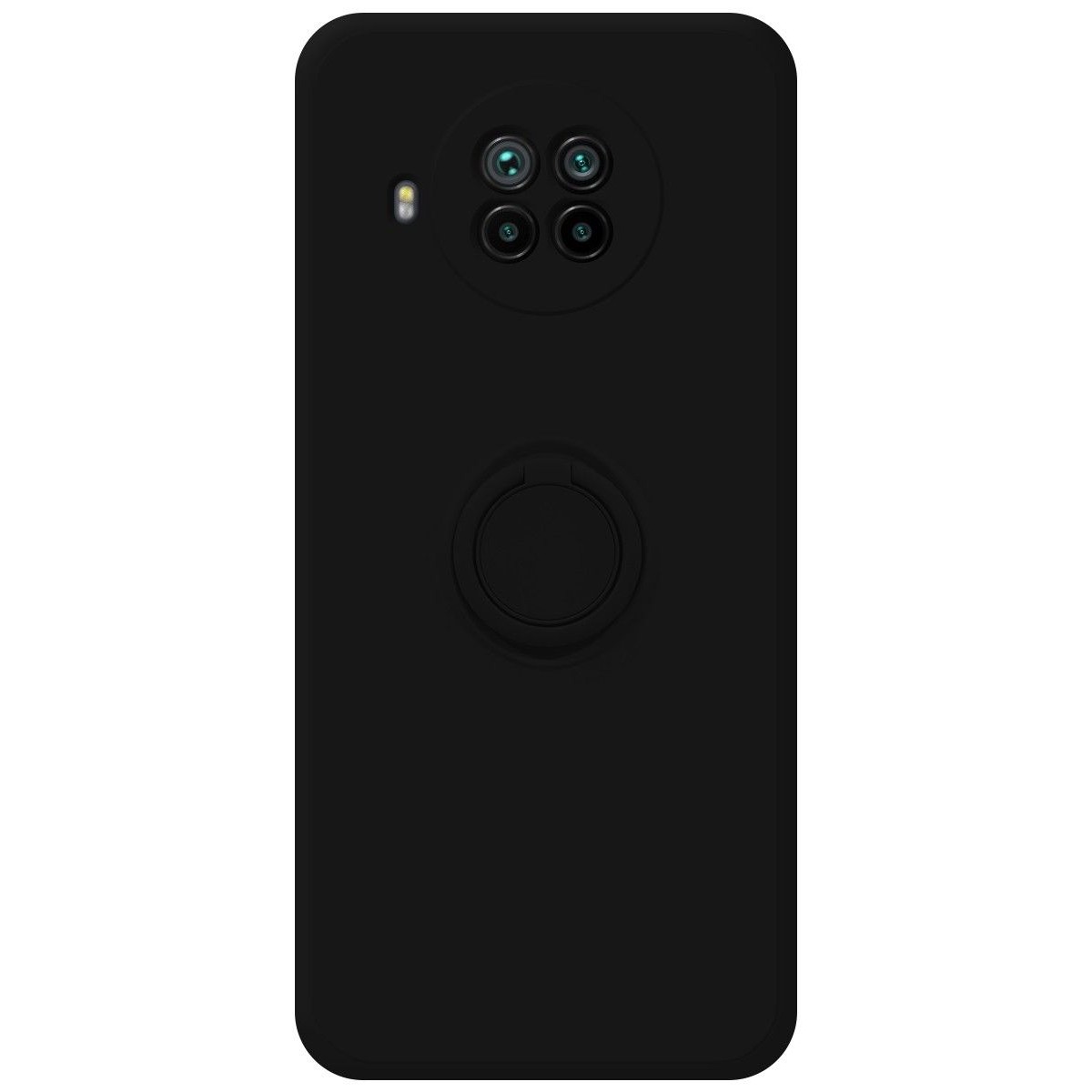 Funda Silicona Líquida Ultra Suave con Anillo para Xiaomi Mi 10T Lite color Negra