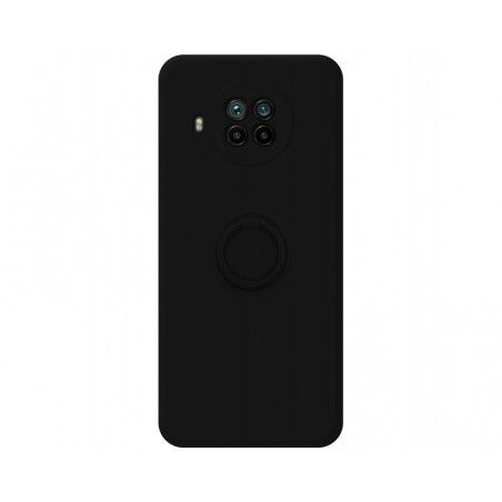 Funda Silicona Líquida Ultra Suave con Anillo para Xiaomi Mi 10T Lite color Negra