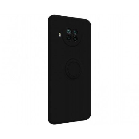 Funda Silicona Líquida Ultra Suave con Anillo para Xiaomi Mi 10T Lite color Negra