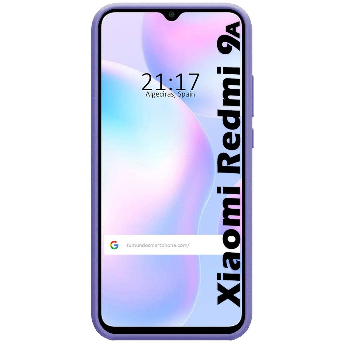 Funda Silicona Líquida Ultra Suave con Anillo para Xiaomi Redmi 9A / 9AT color Morada