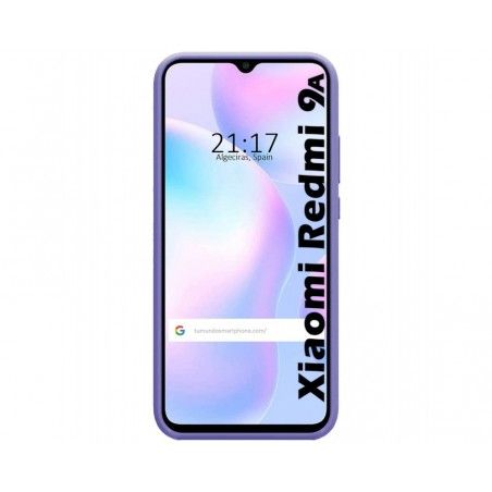 Funda Silicona Líquida Ultra Suave con Anillo para Xiaomi Redmi 9A / 9AT color Morada