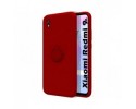 Funda Silicona Líquida Ultra Suave con Anillo para Xiaomi Redmi 9A / 9AT color Roja