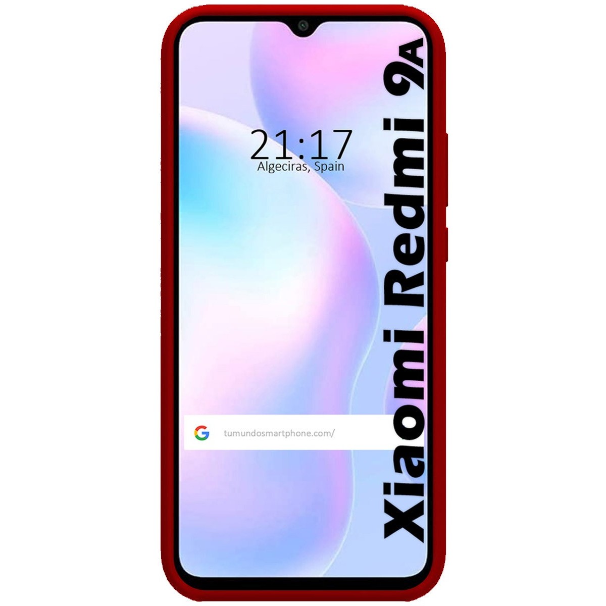 Funda Silicona Líquida Ultra Suave con Anillo para Xiaomi Redmi 9A / 9AT color Roja