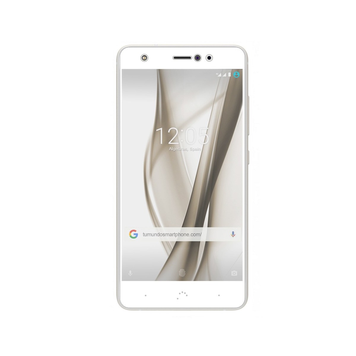 Protector Cristal Templado Frontal Completo Blanco para Bq Aquaris X / X Pro Vidrio