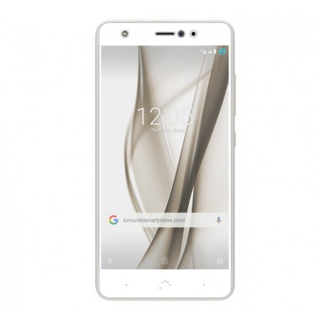 Protector Cristal Templado Frontal Completo Blanco para Bq Aquaris X / X Pro Vidrio