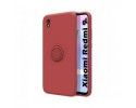 Funda Silicona Líquida Ultra Suave con Anillo para Xiaomi Redmi 9A / 9AT color Rojo Coral