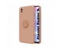 Funda Silicona Líquida Ultra Suave con Anillo para Xiaomi Redmi 9A / 9AT color Rosa