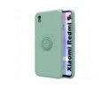 Funda Silicona Líquida Ultra Suave con Anillo para Xiaomi Redmi 9A / 9AT color Verde