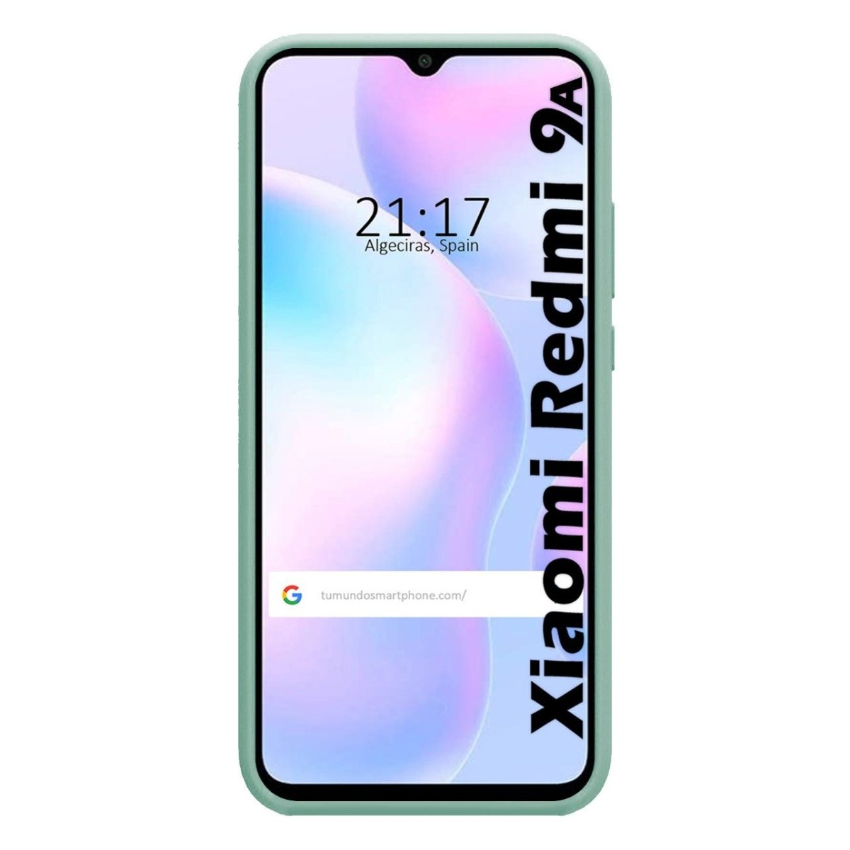 Funda Silicona Líquida Ultra Suave con Anillo para Xiaomi Redmi 9A / 9AT color Verde