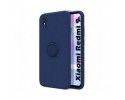Funda Silicona Líquida Ultra Suave con Anillo para Xiaomi Redmi 9A / 9AT color Azul