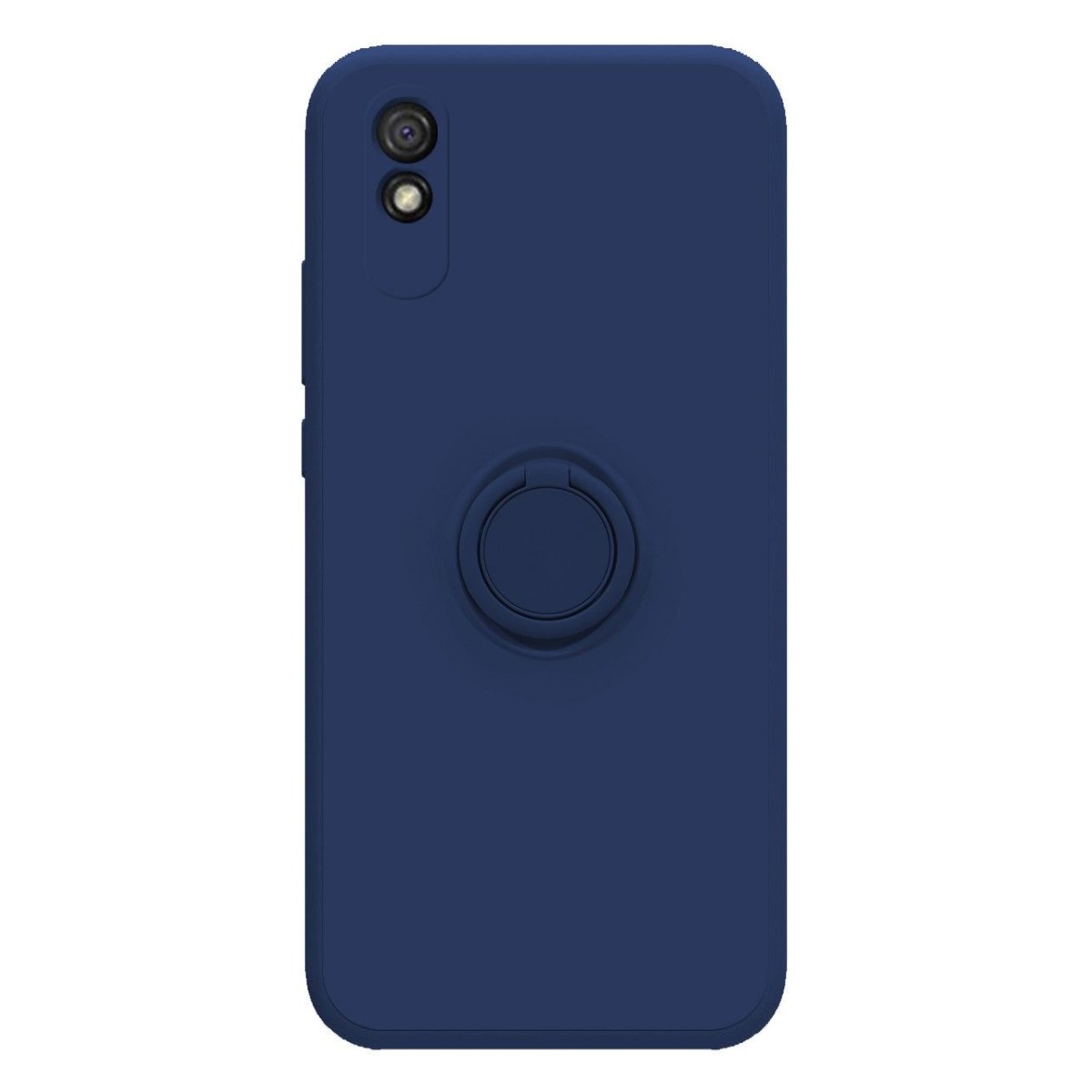 Funda Silicona Líquida Ultra Suave con Anillo para Xiaomi Redmi 9A / 9AT color Azul