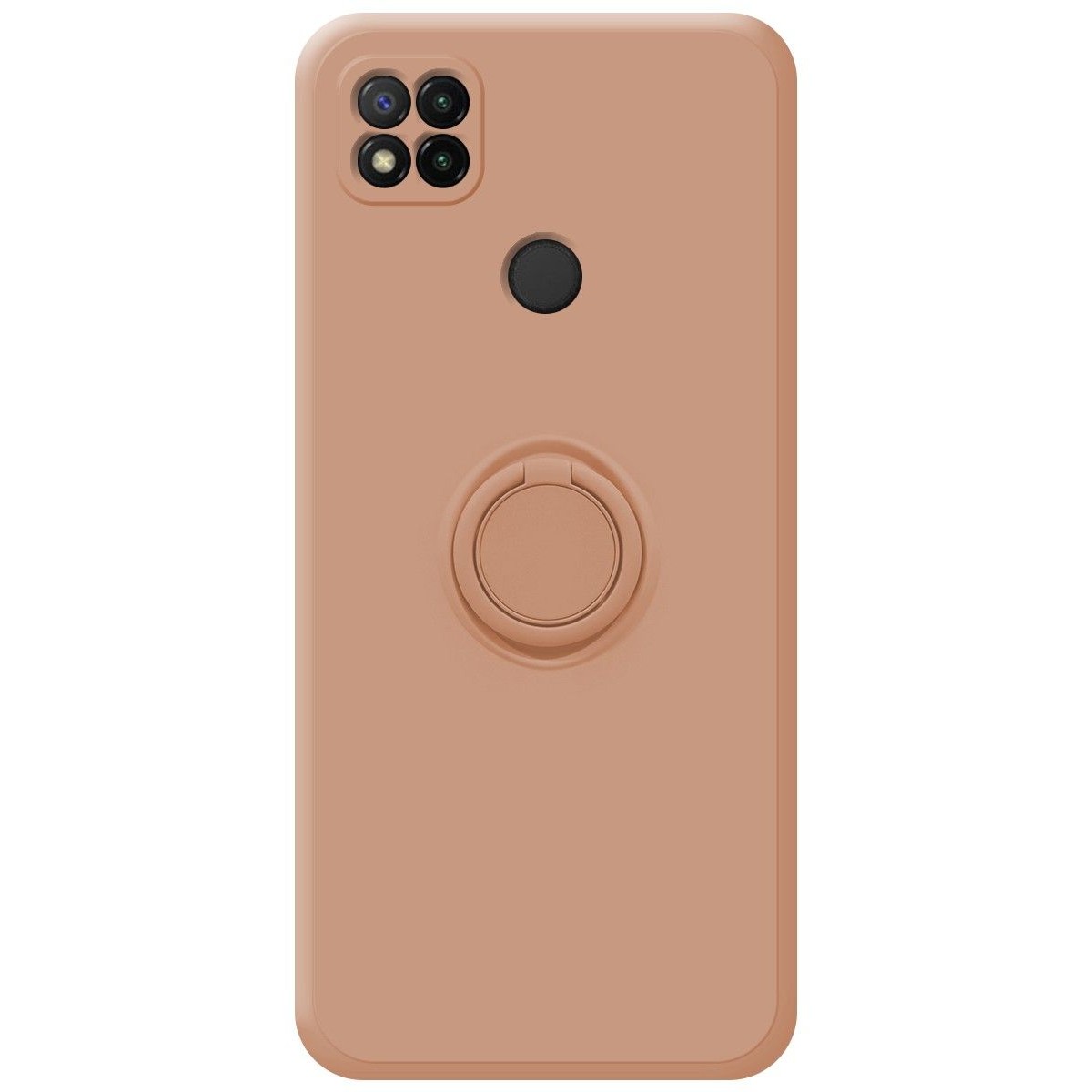 Funda Silicona Líquida Ultra Suave con Anillo para Xiaomi Redmi 9C color Rosa