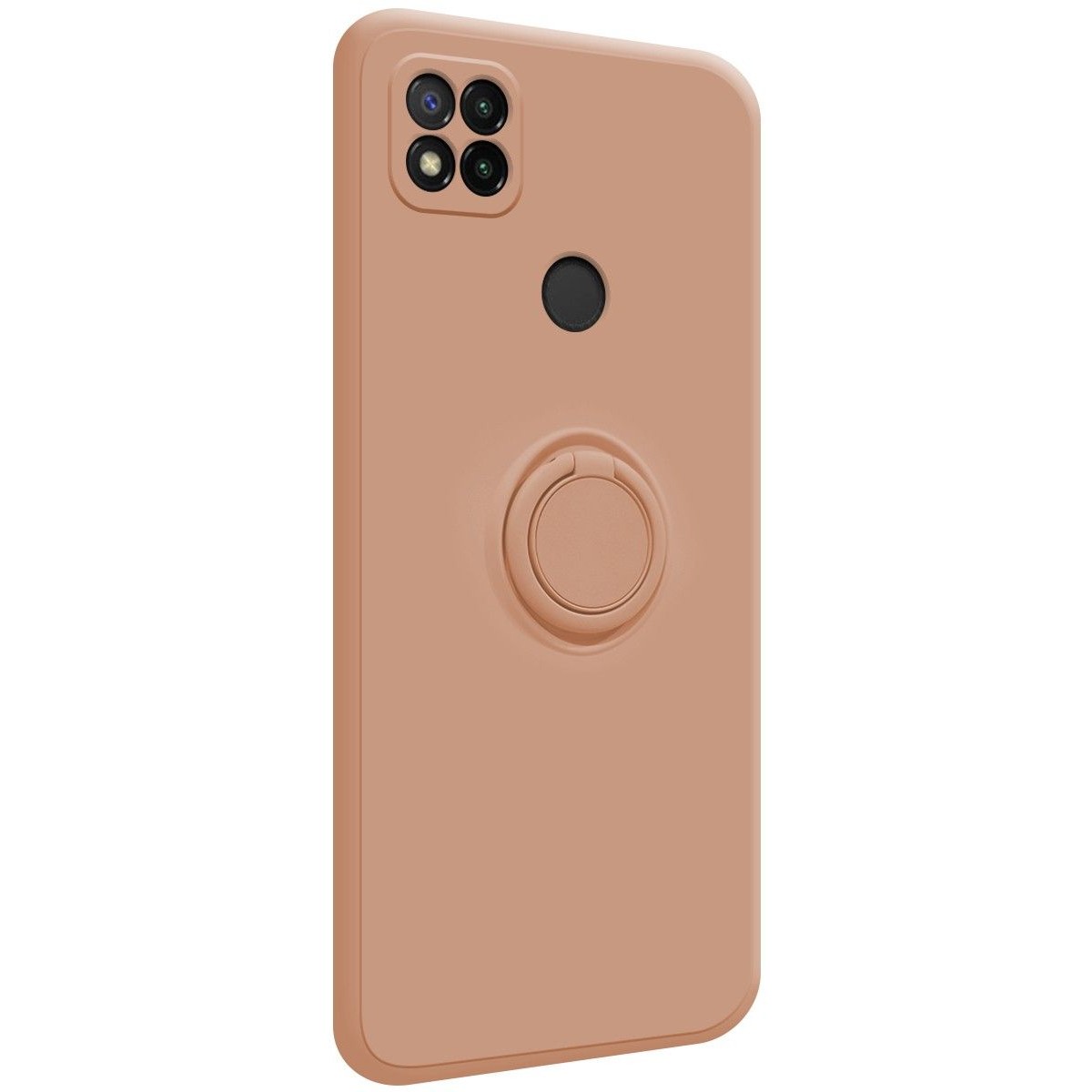 Funda Silicona Líquida Ultra Suave con Anillo para Xiaomi Redmi 9C color Rosa