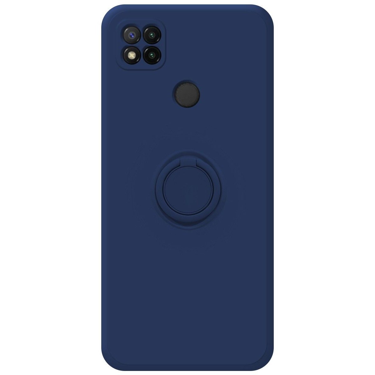 Funda Silicona Líquida Ultra Suave con Anillo para Xiaomi Redmi 9C color Azul