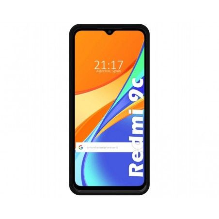 Funda Silicona Líquida Ultra Suave con Anillo para Xiaomi Redmi 9C color Negra
