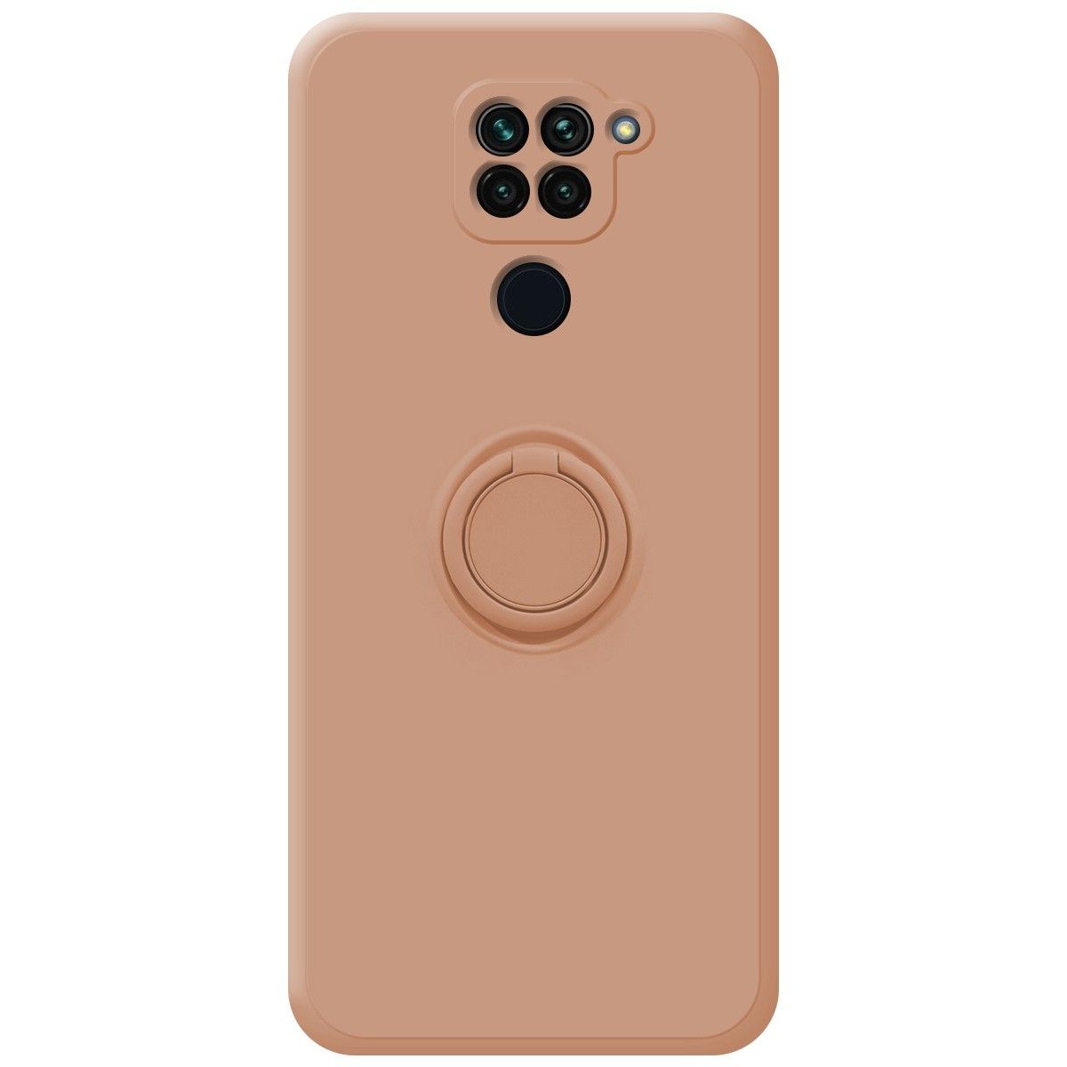 Funda Silicona Líquida Ultra Suave con Anillo para Xiaomi Redmi Note 9 color Rosa