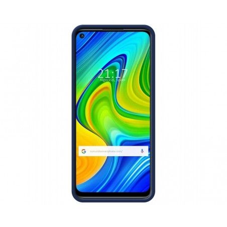 Funda Silicona Líquida Ultra Suave con Anillo para Xiaomi Redmi Note 9 color Azul