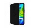 Funda Silicona Líquida Ultra Suave con Anillo para Xiaomi Redmi Note 9 color Negra