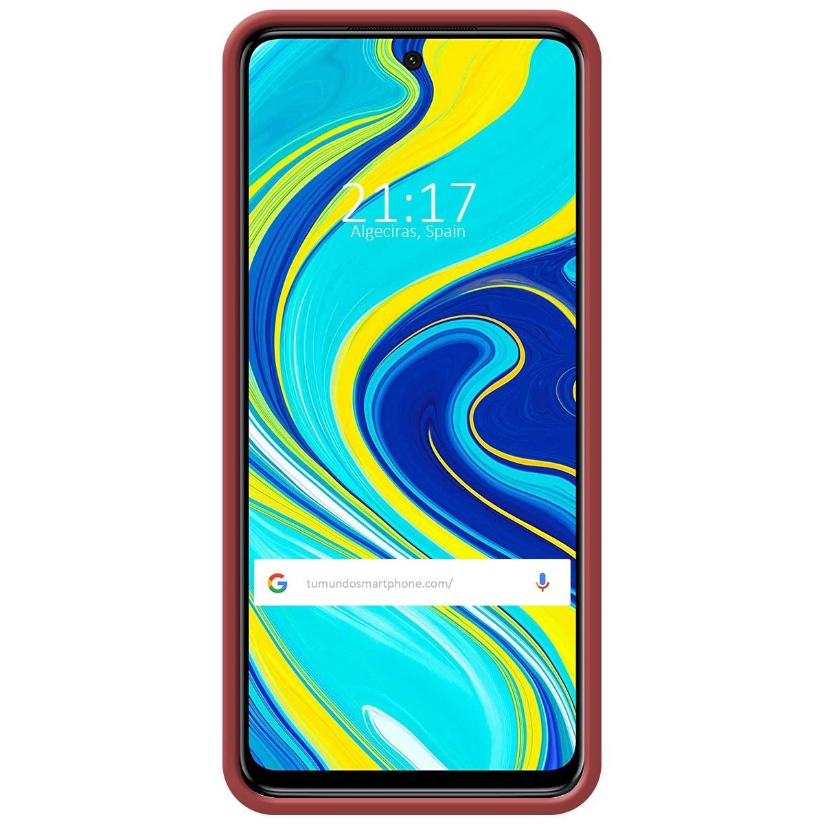 Funda Silicona Líquida Ultra Suave con Anillo para Xiaomi Redmi Note 9S / Note 9 Pro color Rojo Coral