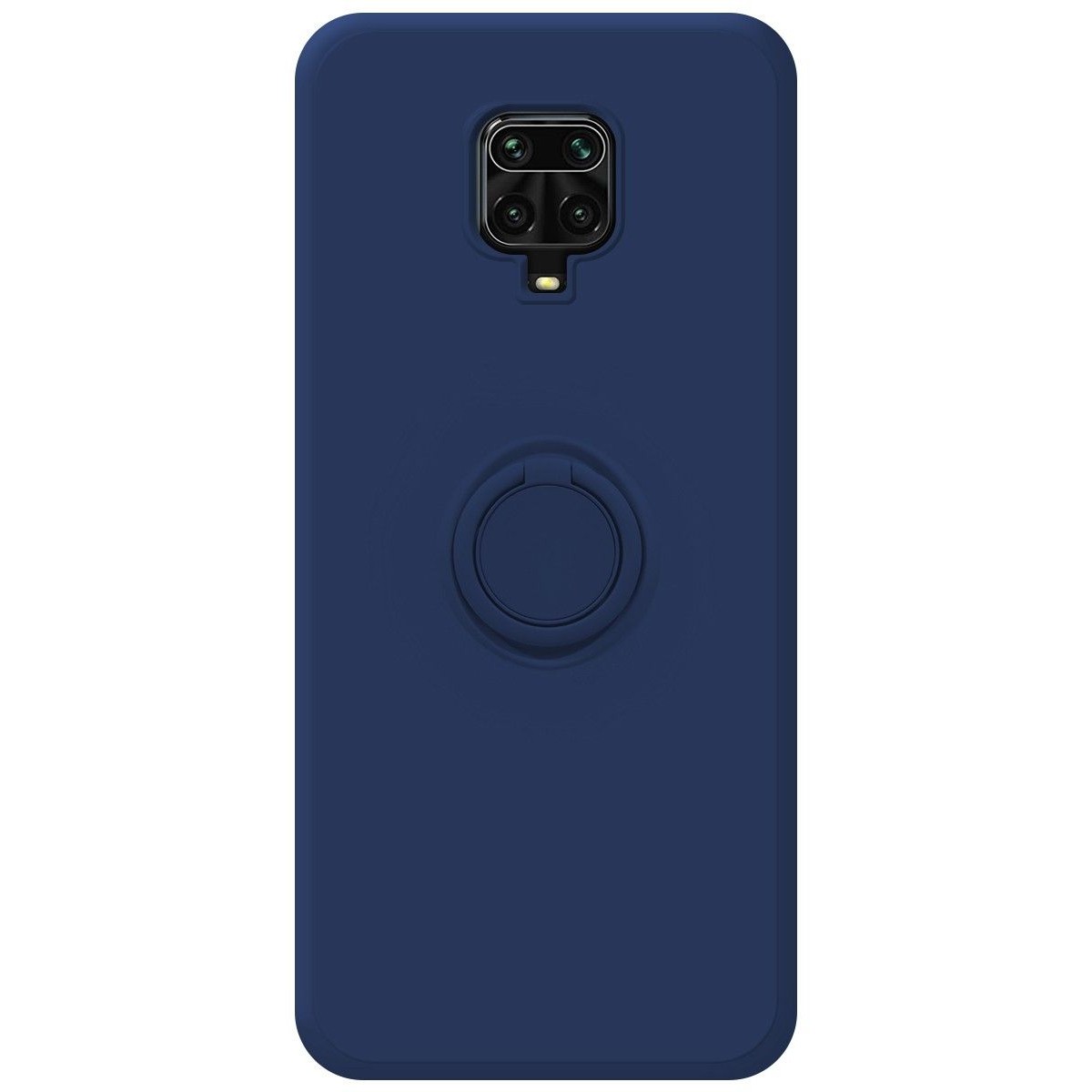 Funda Silicona Líquida Ultra Suave con Anillo para Xiaomi Redmi Note 9S / Note 9 Pro color Azul