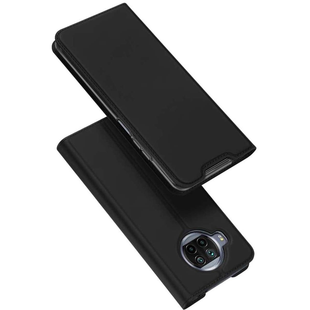 Funda Piel Soporte Magnética Dux Ducis para Xiaomi Mi 10T Lite color Negra