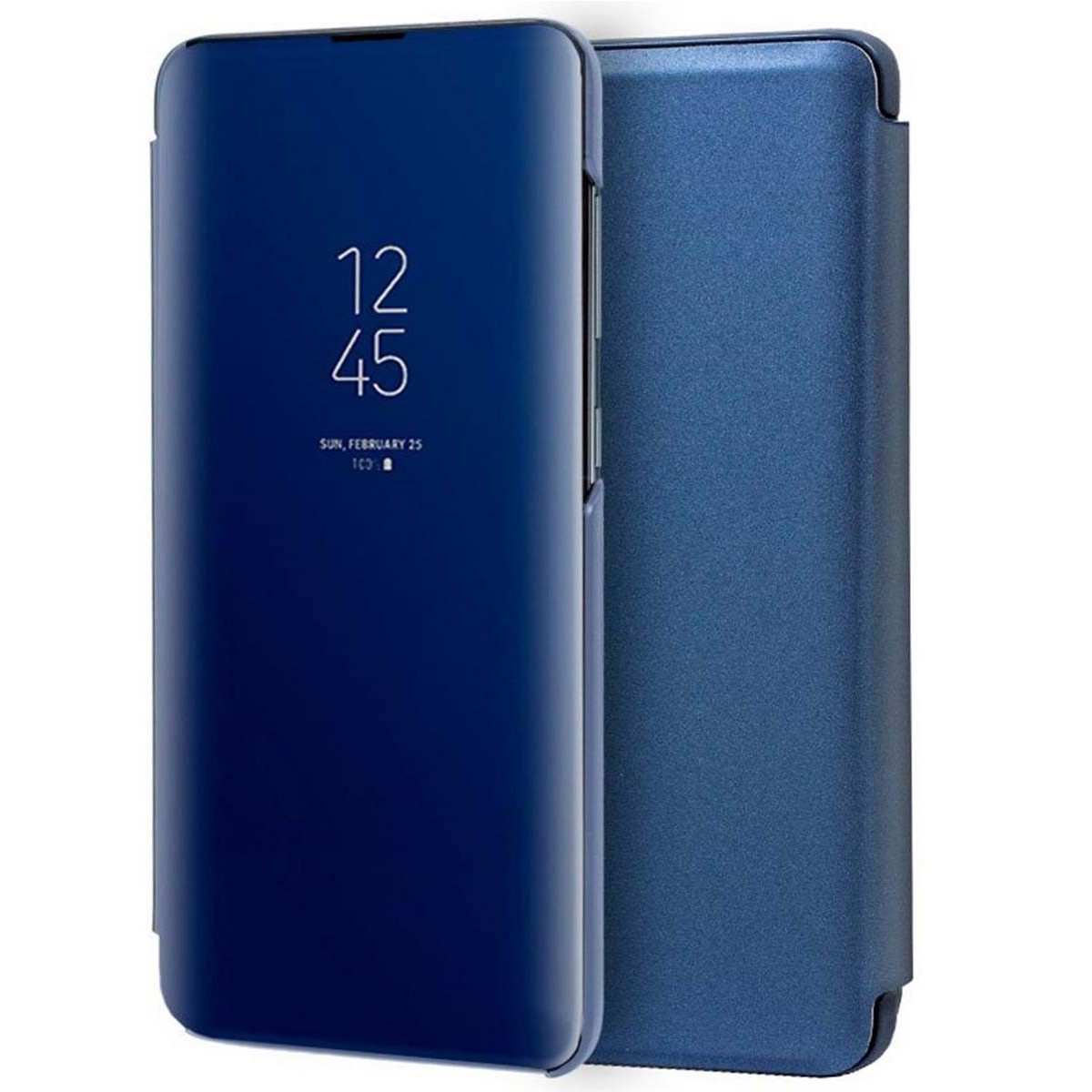 Funda Flip Cover Clear View para Samsung Galaxy A12 / M12 color Azul