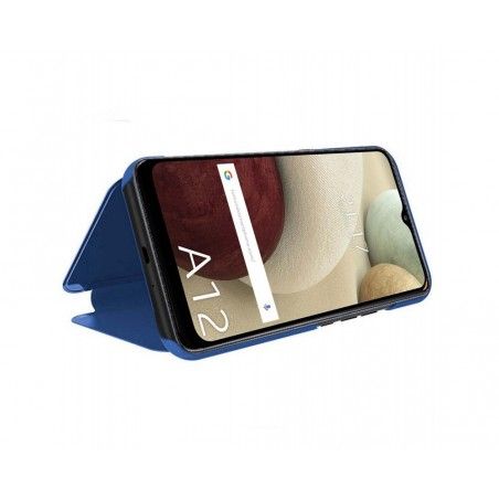 Funda Flip Cover Clear View para Samsung Galaxy A12 / M12 color Azul