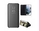 Funda Flip Cover Clear View para Samsung Galaxy S21 5G color Negra