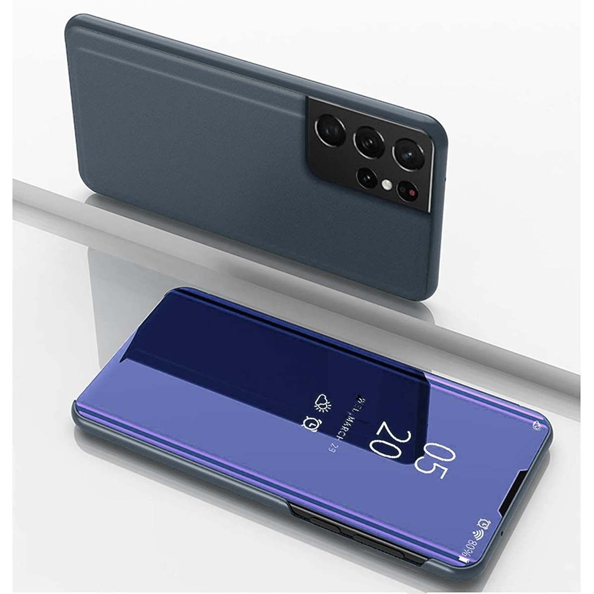 Funda Flip Cover Clear View para Samsung Galaxy S21 Ultra 5G color Azul
