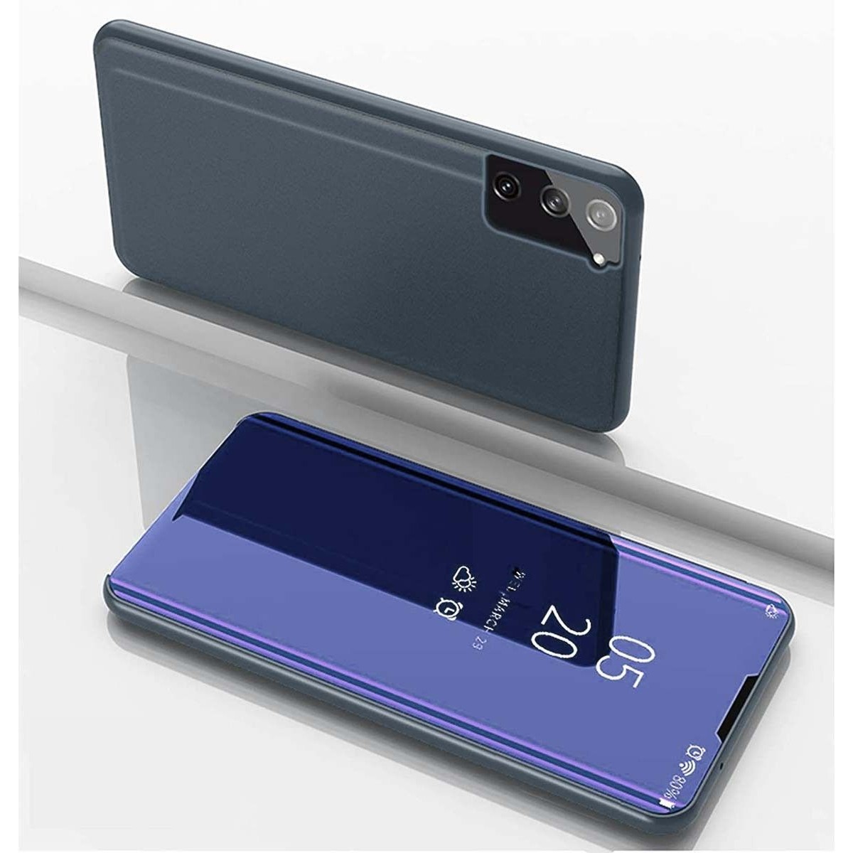 Funda Flip Cover Clear View para Samsung Galaxy S21+ Plus 5G color Azul