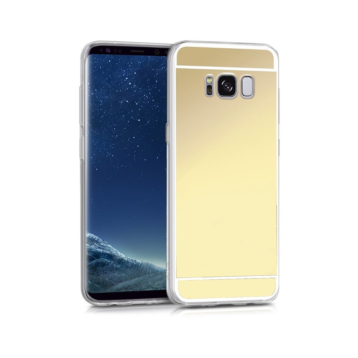 Funda Gel Tpu Efecto Espejo Dorada para Samsung Galaxy S8 Plus