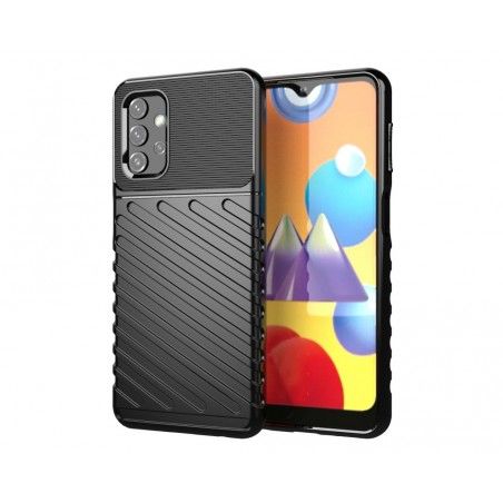 Funda Gel Flexible Thunder Armor Rugged para Samsung Galaxy A32 5G color Negra