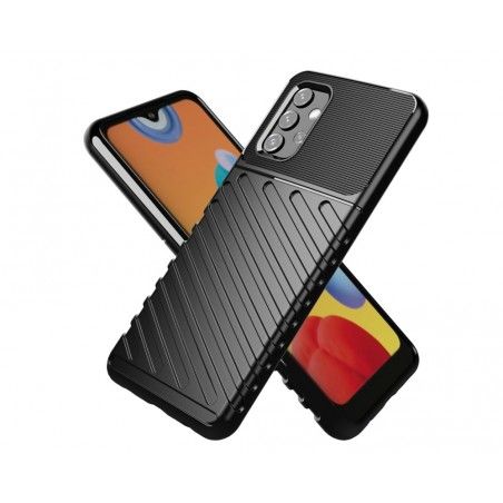 Funda Gel Flexible Thunder Armor Rugged para Samsung Galaxy A32 5G color Negra