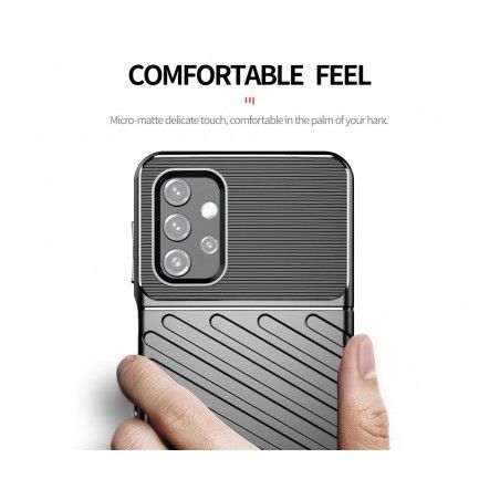 Funda Gel Flexible Thunder Armor Rugged para Samsung Galaxy A32 5G color Negra