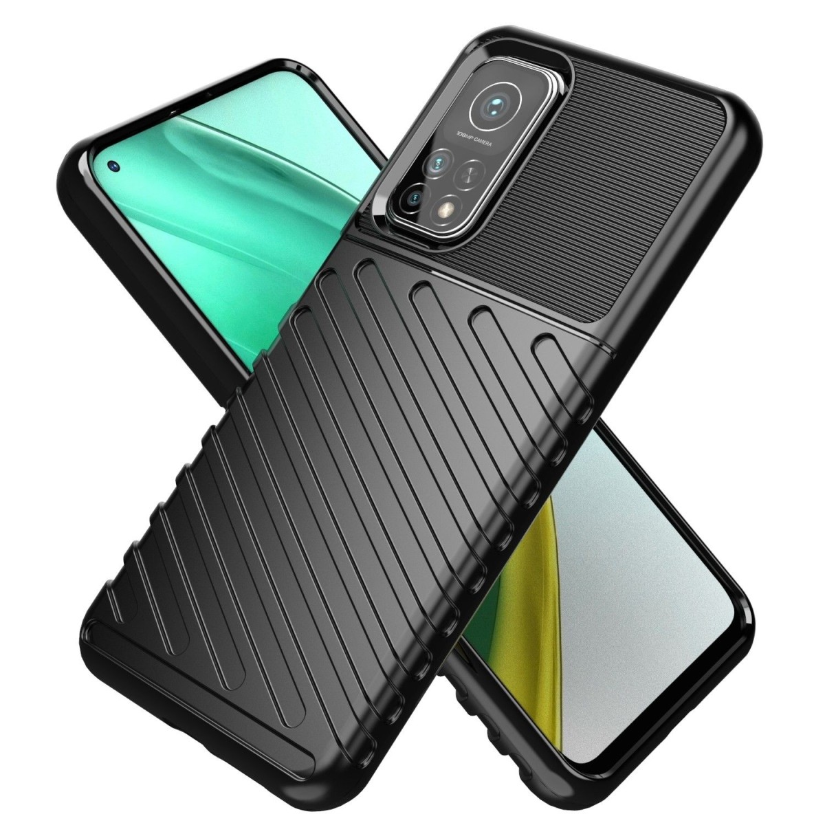 Funda Gel Flexible Thunder Armor Rugged para Xiaomi Mi 10T / MI 10T Pro color Negra