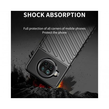 Funda Gel Flexible Thunder Armor Rugged para Xiaomi Mi 10T Lite color Negra