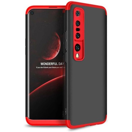 Funda Carcasa GKK 360 para Xiaomi Mi 10 / Mi 10 Pro color Negra / Roja