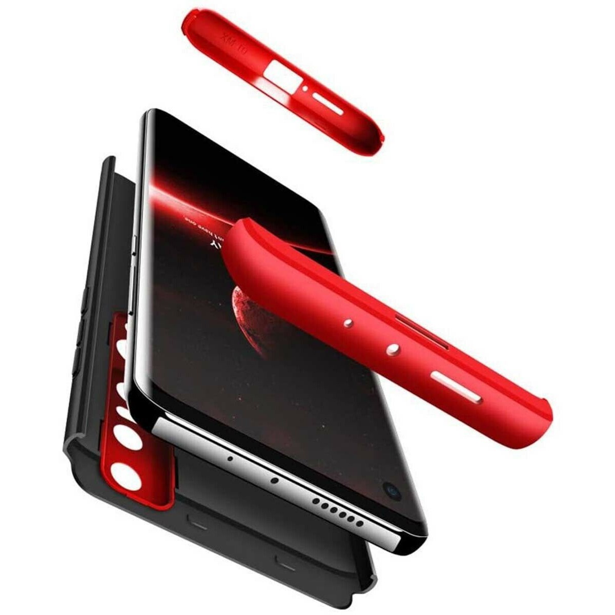 Funda Carcasa GKK 360 para Xiaomi Mi 10 / Mi 10 Pro color Negra / Roja