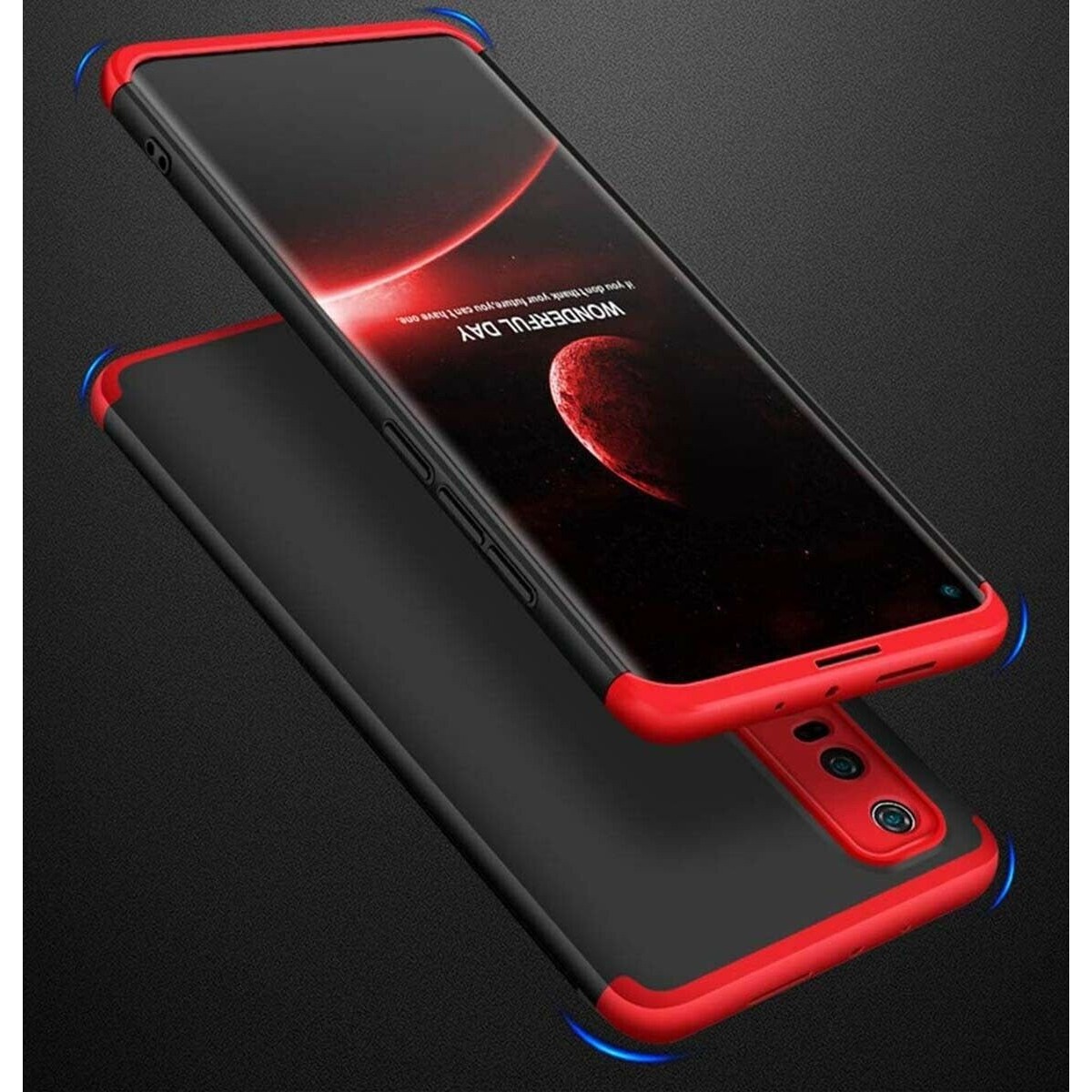 Funda Carcasa GKK 360 para Xiaomi Mi 10 / Mi 10 Pro color Negra / Roja
