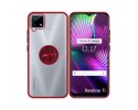 Funda Mate con Borde Rojo y Anillo Giratorio 360 para Realme 7i / Narzo 30A
