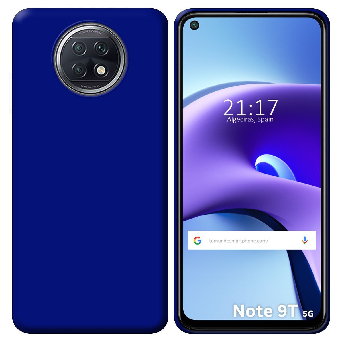 Funda Silicona Gel TPU Azul para Xiaomi Redmi Note 9T 5G