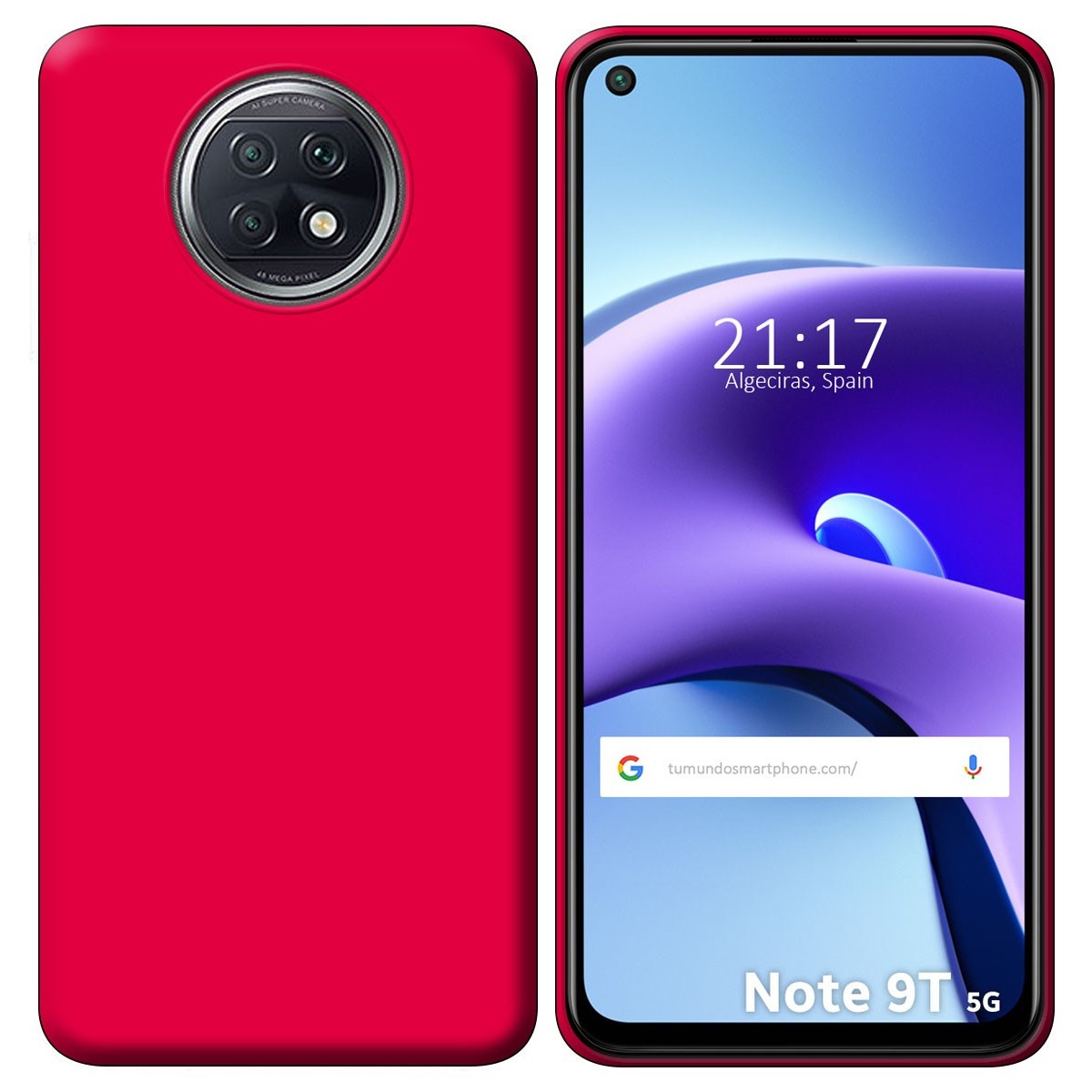 Funda Silicona Gel TPU Rosa para Xiaomi Redmi Note 9T 5G