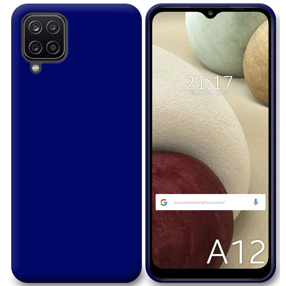 Funda Silicona Gel TPU Azul para Samsung Galaxy A12 / M12