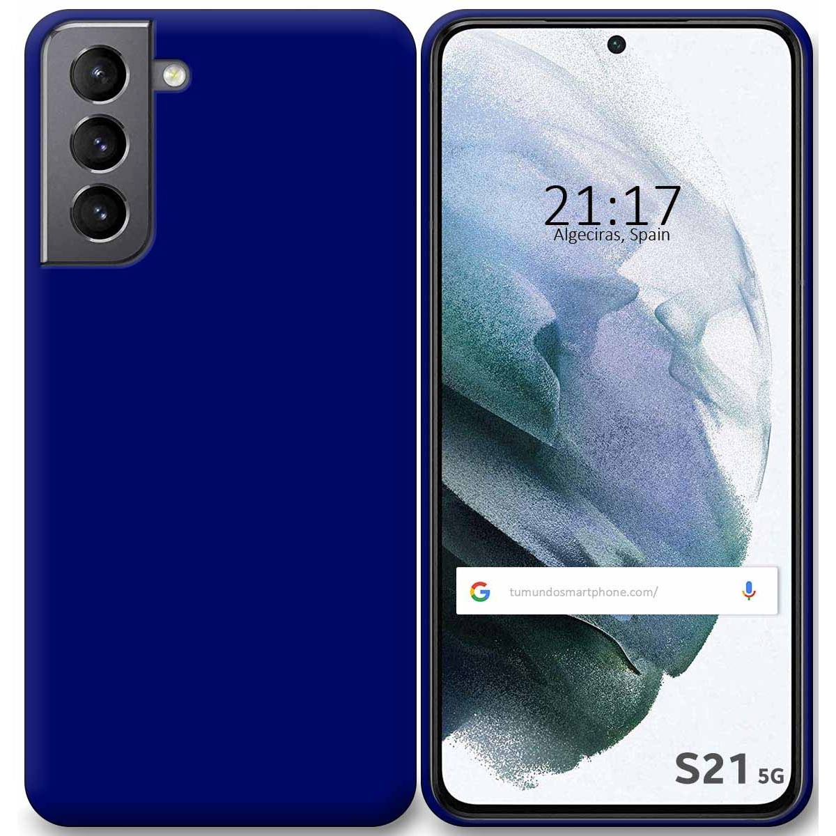 Funda Silicona Gel TPU Azul para Samsung Galaxy S21 5G