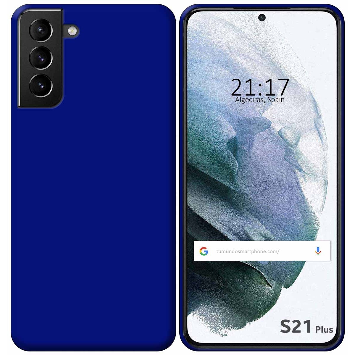 Funda Silicona Gel TPU Azul para Samsung Galaxy S21+ Plus 5G