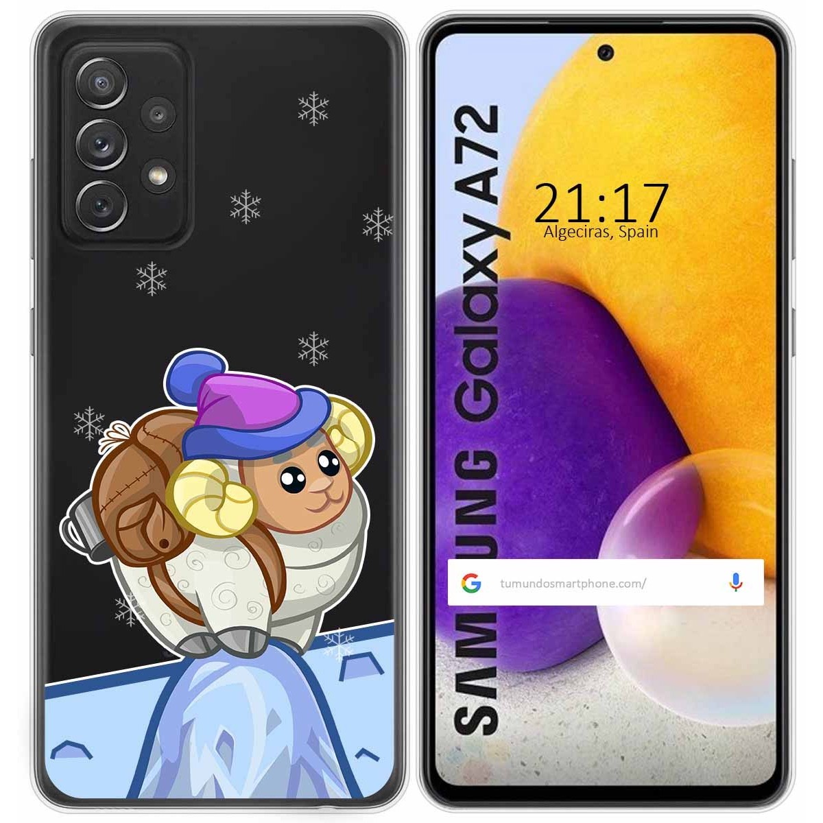 Funda Gel Transparente para Samsung Galaxy A72 diseño Cabra Dibujos