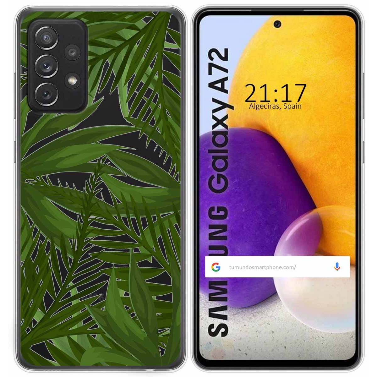 Funda Gel Transparente para Samsung Galaxy A72 diseño Jungla Dibujos